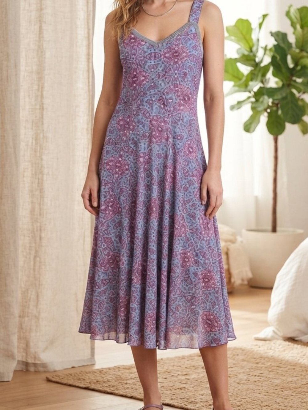 Handjive (M) Midi Paisley Dress